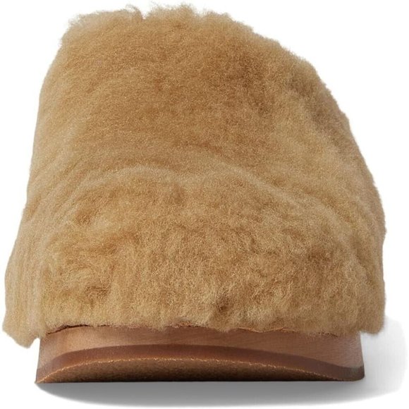 Swedish Hasbeens Fluff Clog Women's EU 37/US 7 Nature Block Heel Round Toe - Picture 3 of 4